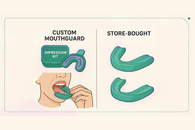 Een illustratie van het ALIGNERCO-bitje met bijbehorende schoonmaakbenodigdheden.