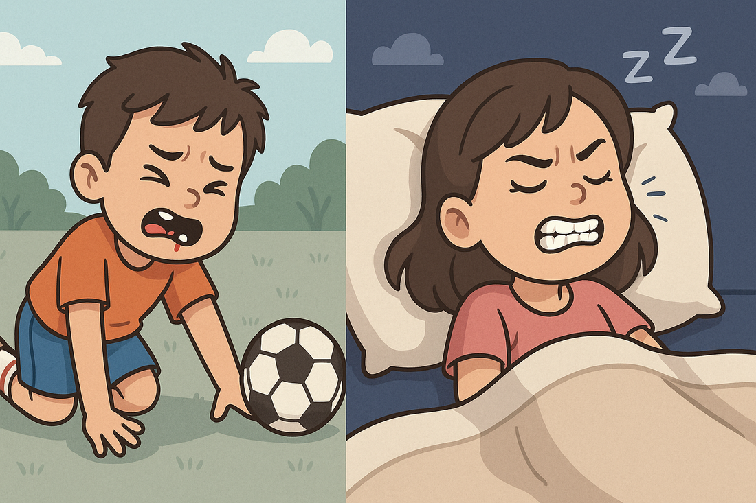 Sports injury and teeth grinding
